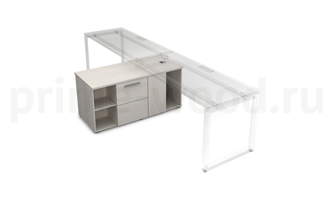 Тумба двухсторонняя GLOSS 130x60x62 арт. 9Т.030 - фото 0