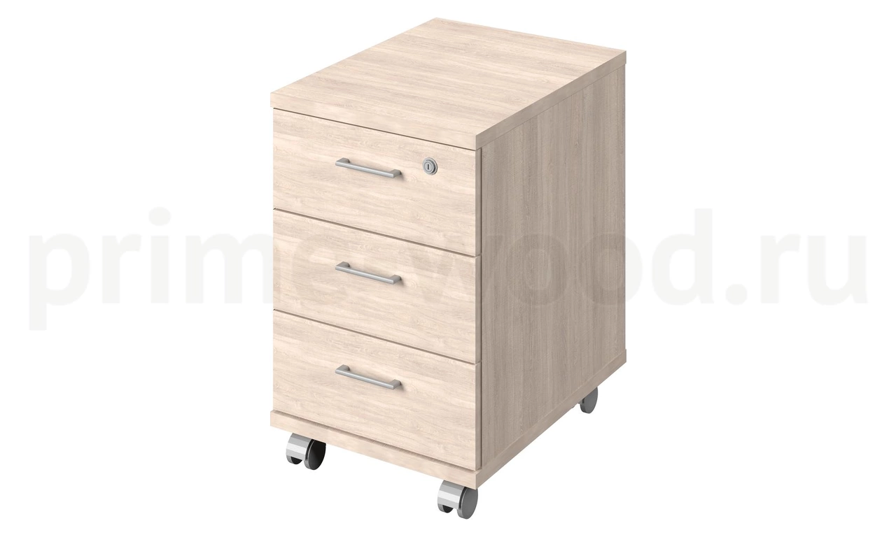 Тумба подкатная с 3 ящиками Public Comfort 38x50x39 - фото 1