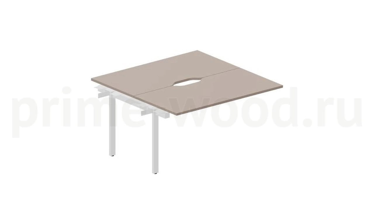 Cтол bench приставной (с эргономичными вырезами) 120x140x75 см - фото 1