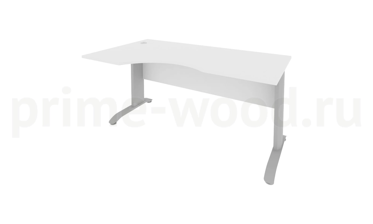 Стол криволинейный левый на металлокаркасе RIVA 160x90x76 - фото 5