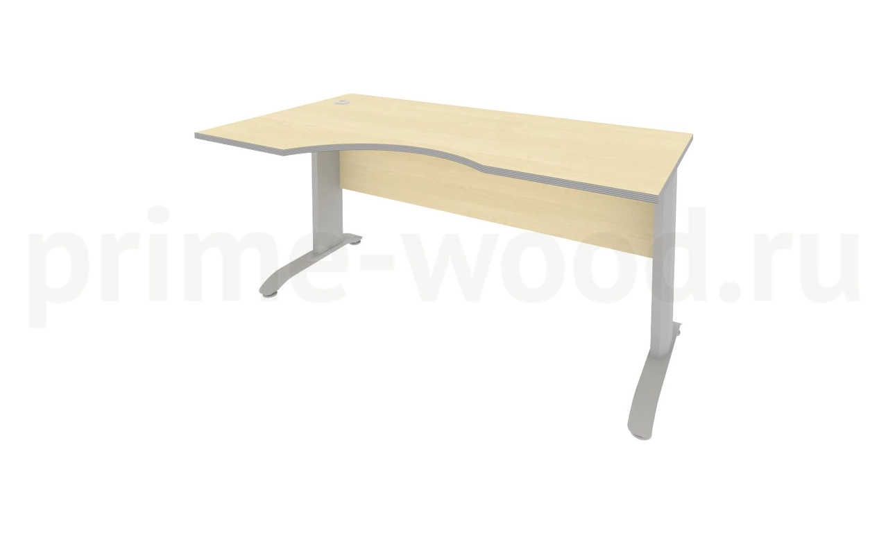 Стол криволинейный левый на металлокаркасе RIVA 160x90x76 - фото 6