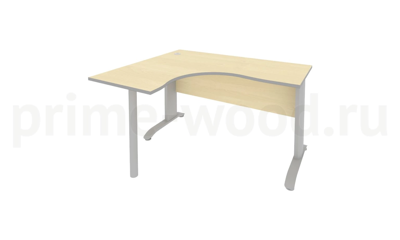 Стол криволинейный левый на металлокаркасе RIVA 140x120x76 - фото 6