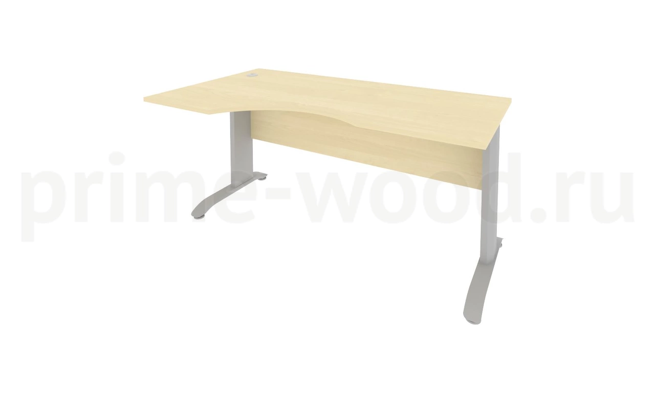 Стол криволинейный левый на металлокаркасе RIVA 160x90x76 - фото 4