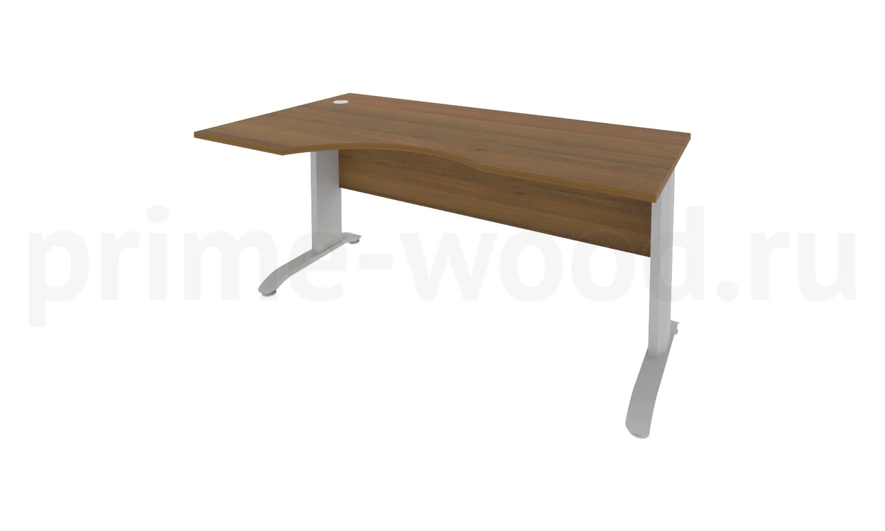 Стол криволинейный левый на металлокаркасе RIVA 160x90x76 - фото 2