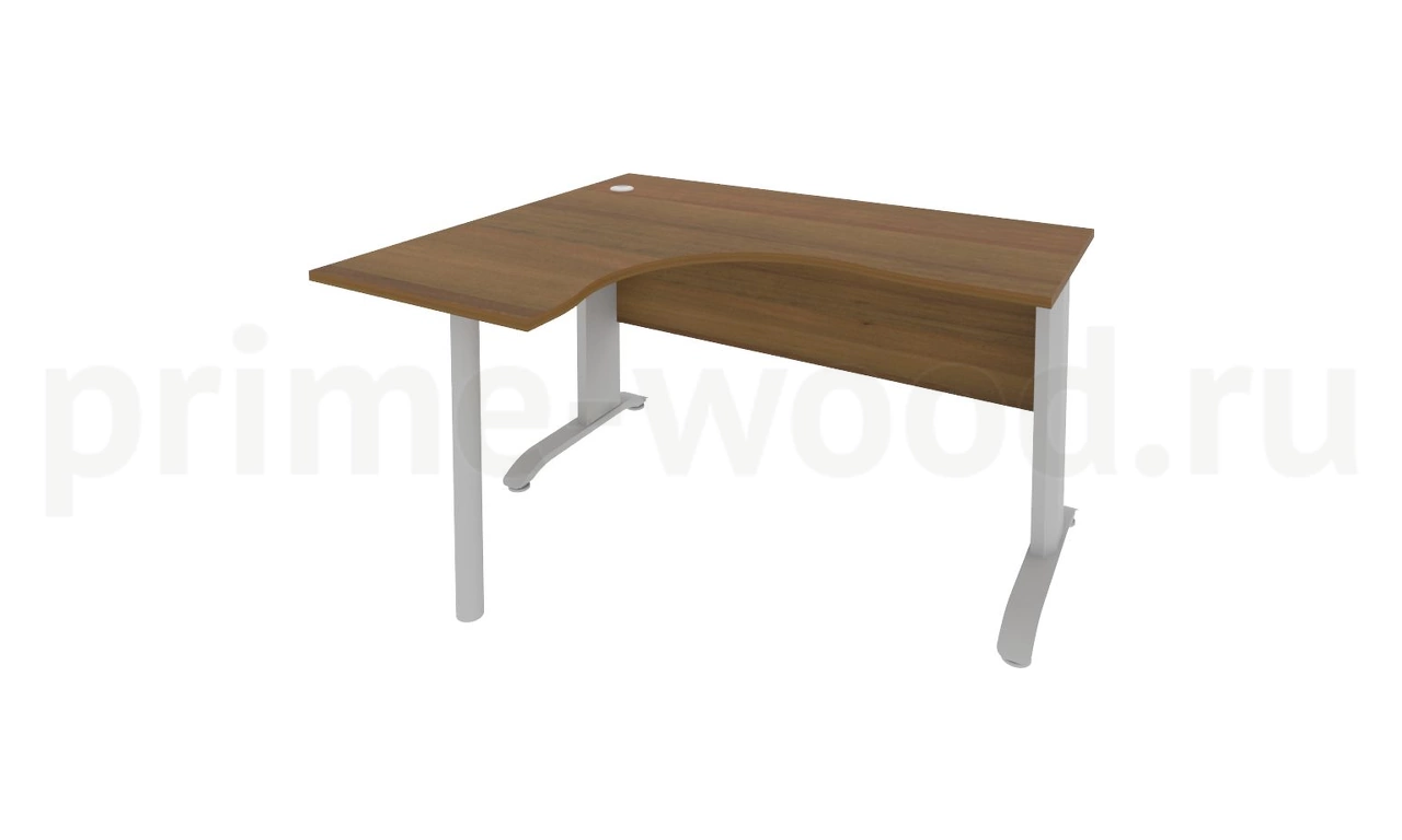 Стол криволинейный левый на металлокаркасе RIVA 140x120x76 - фото 2