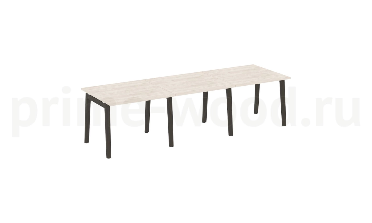 Стол переговорный (3 столешницы), опоры - массив дерева ONIX WOOD 294x98x75 - фото 4