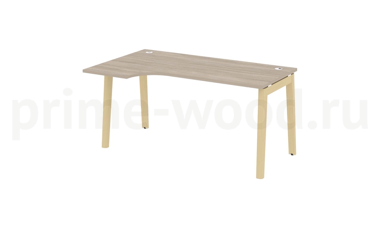 Стол эргономичный левый, опоры - массив дерева ONIX WOOD 158x98x75 - фото 1